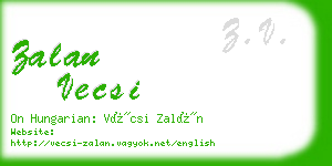 zalan vecsi business card